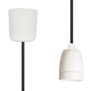 Pendant Lamp Porcelain Dark Grey Netlike