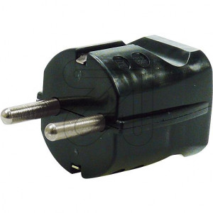 Schuko Plug Black 