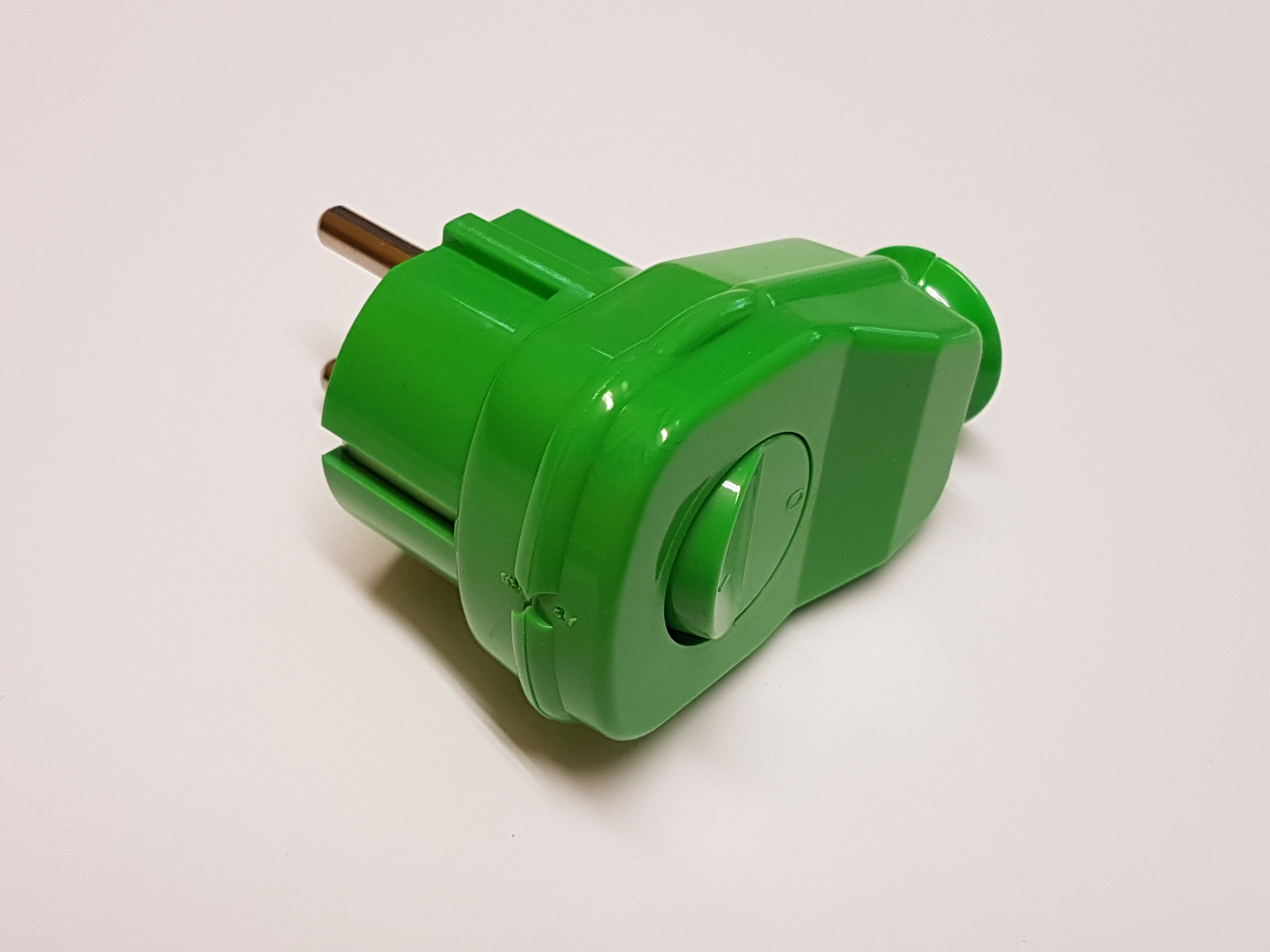 Schuko Plug Switch Green