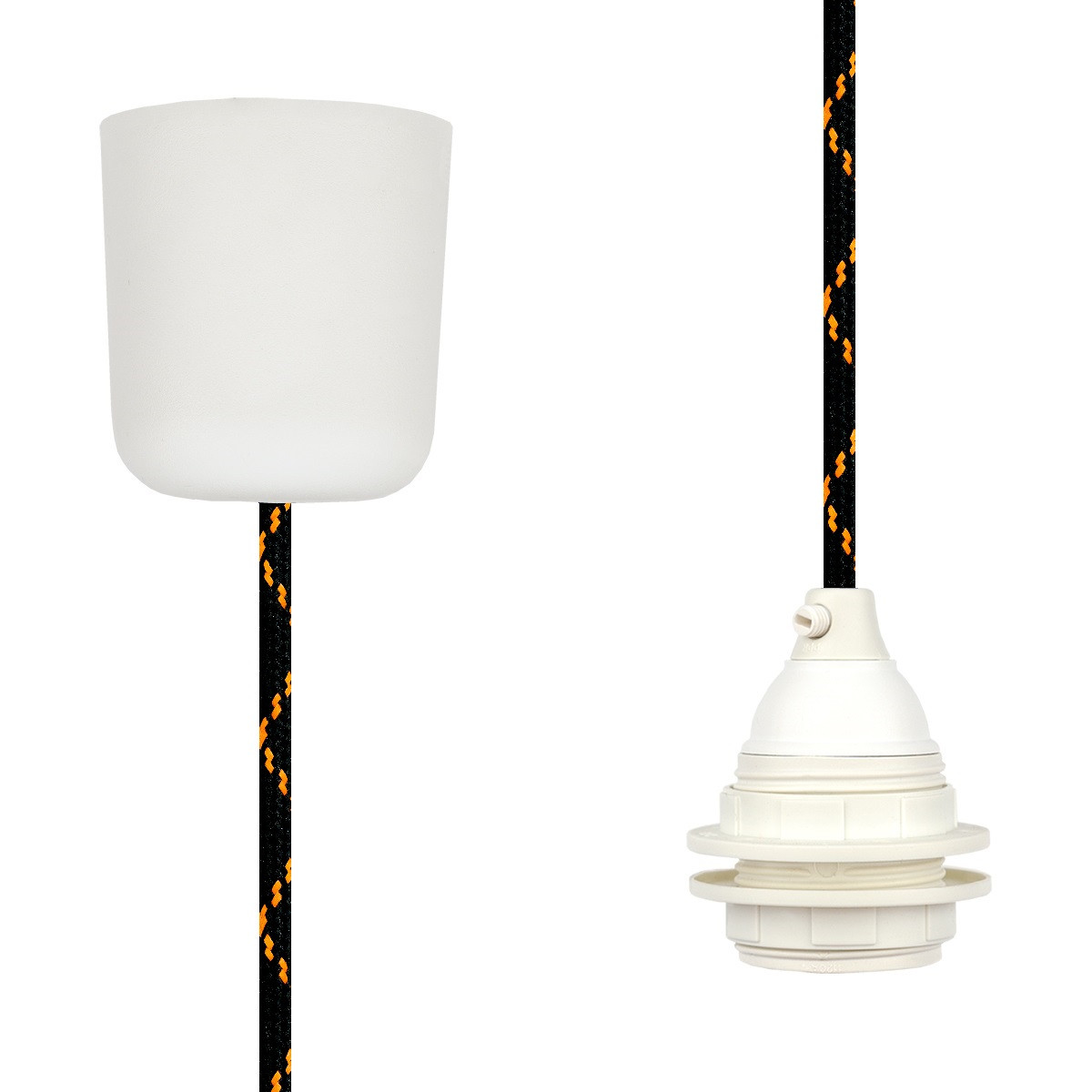 Pendant Lamp Plastic Black Orange