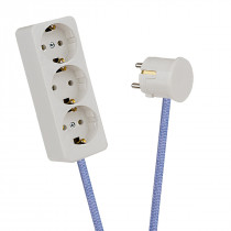White 3-Way Socket Outlet Lilac
