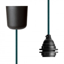 Pendant Lamp Plastic Turquoise-Black Netlike