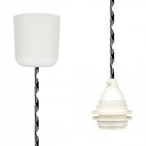 Pendant Lamp Plastic Black-White