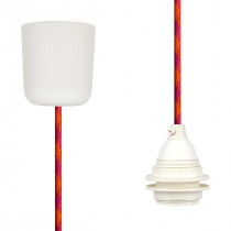 Pendant Lamp Plastic Orange-Cerise-Cerise