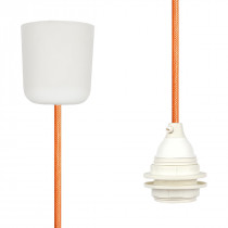 Pendant Lamp Plastic Orange Netlike