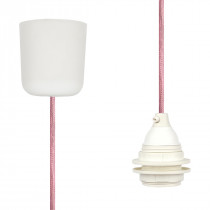 Pendant Lamp Plastic Pastel Pink Netlike 