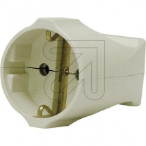 Schuko Plug Connector Cream-White 