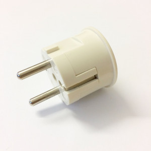 Schuko Plug Cream-White