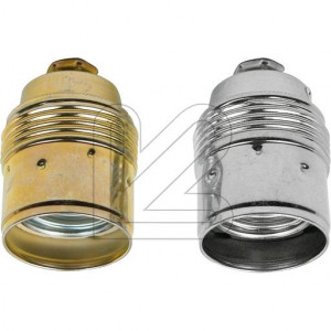 Metal Lamp Holder E27 Cone Shape Unthreaded Gold Silver