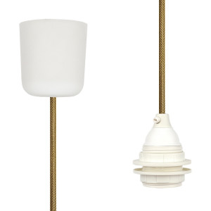 Pendant Lamp Plastic Gold Netlike