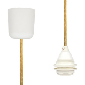 Pendant Lamp Plastic Gold Netlike