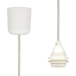 Pendant Lamp Plastic Off White Netlike 