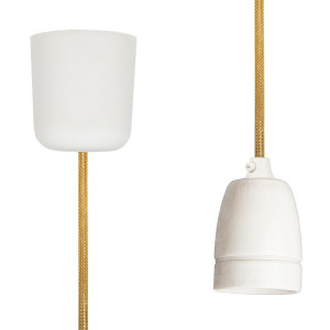 Pendant Lamp Porcelain Gold Netlike