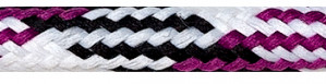 Textile Cable White-Black-Cerise 